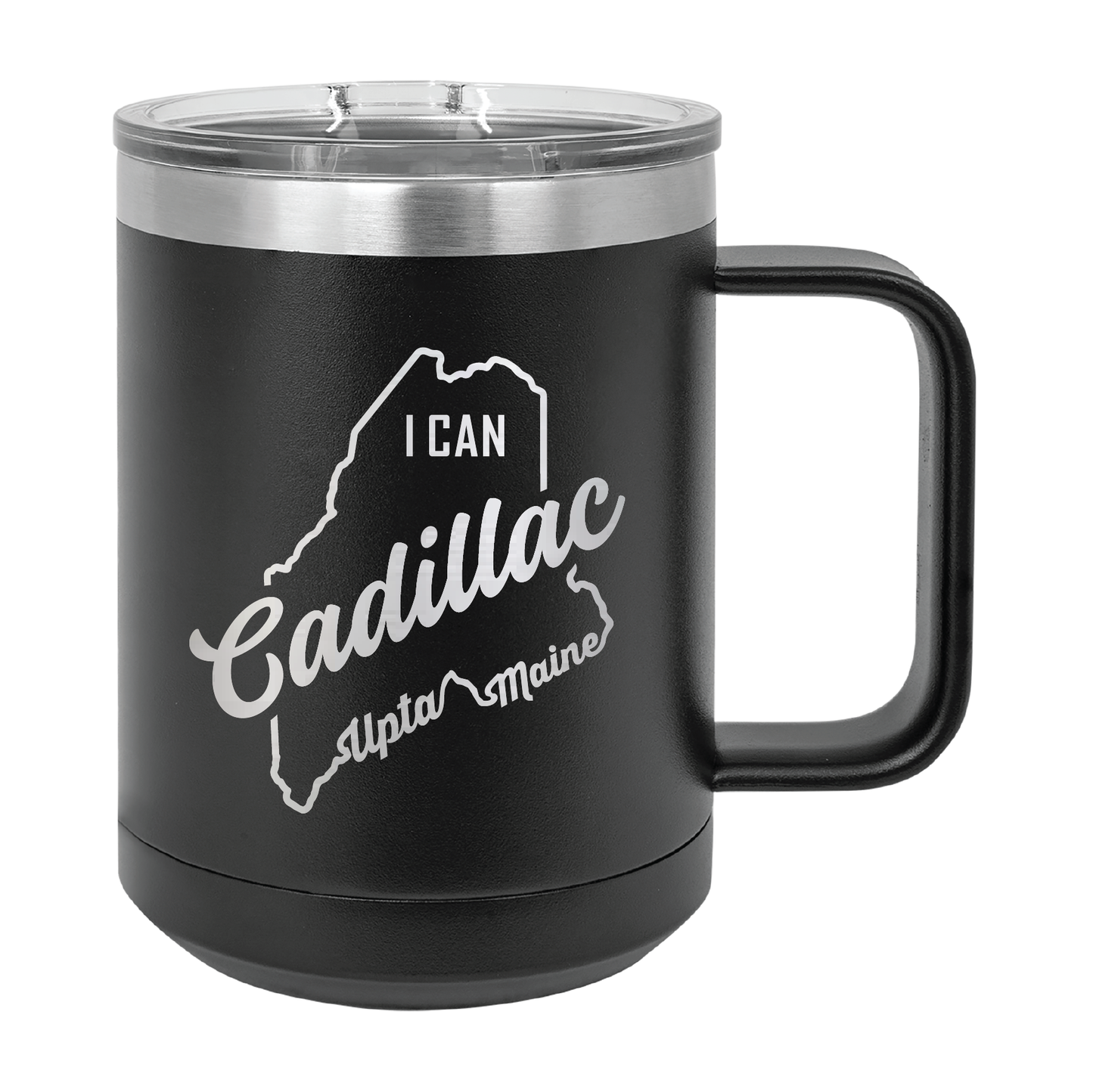 Polar Camel Travel Coffee Mug: Cadillac