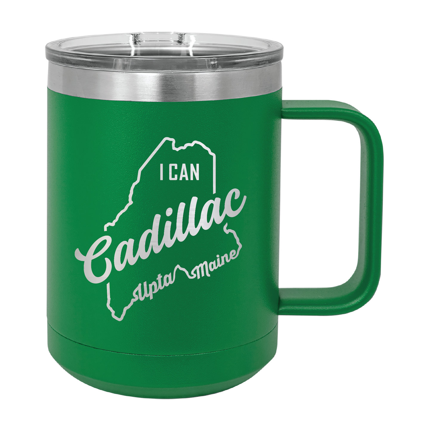 Polar Camel Travel Coffee Mug: Cadillac