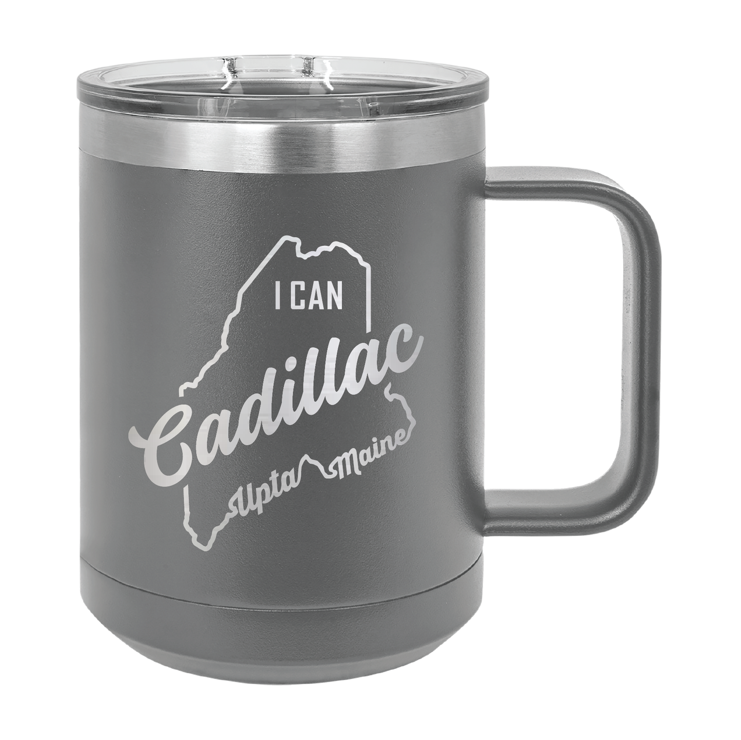 Polar Camel Travel Coffee Mug: Cadillac