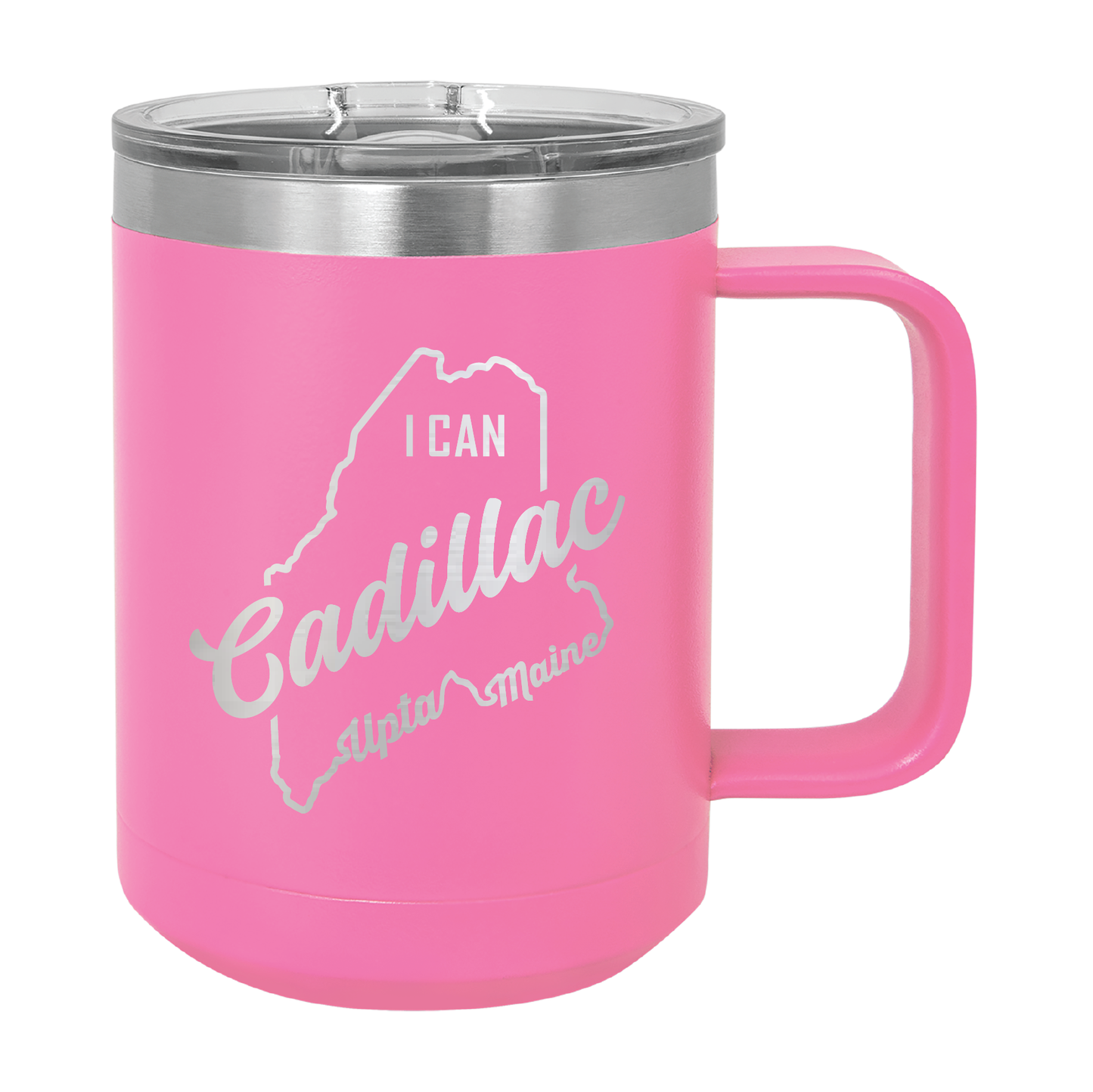 Polar Camel Travel Coffee Mug: Cadillac