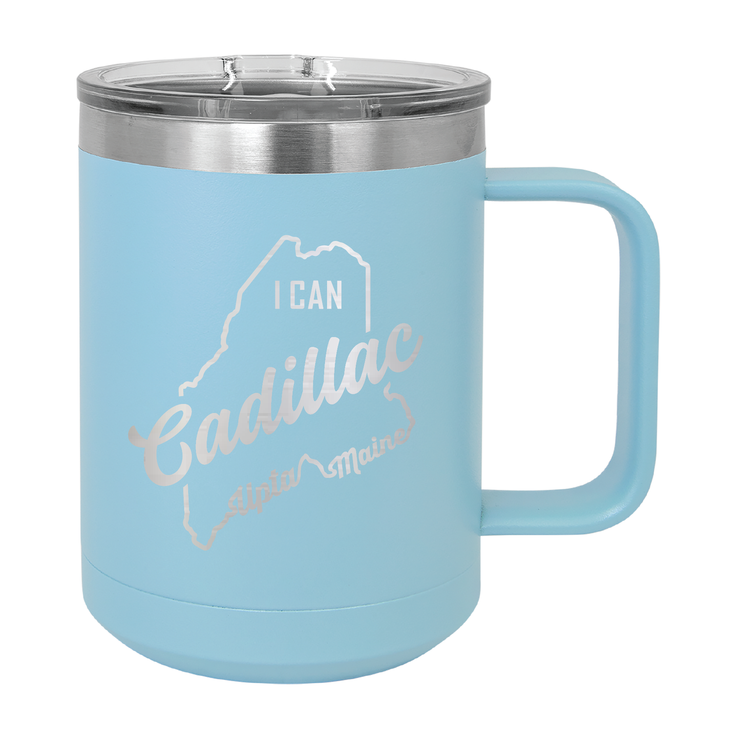 Polar Camel Travel Coffee Mug: Cadillac