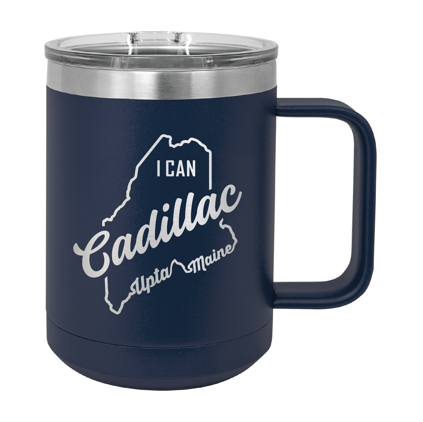 Polar Camel Travel Coffee Mug: Cadillac