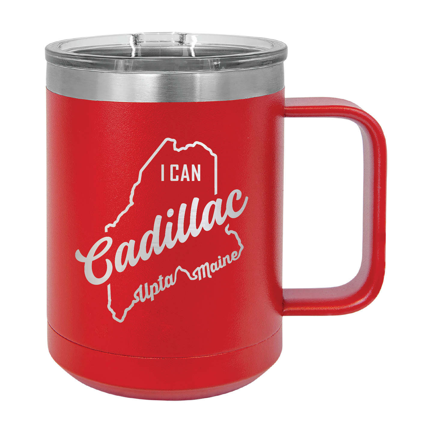 Polar Camel Travel Coffee Mug: Cadillac