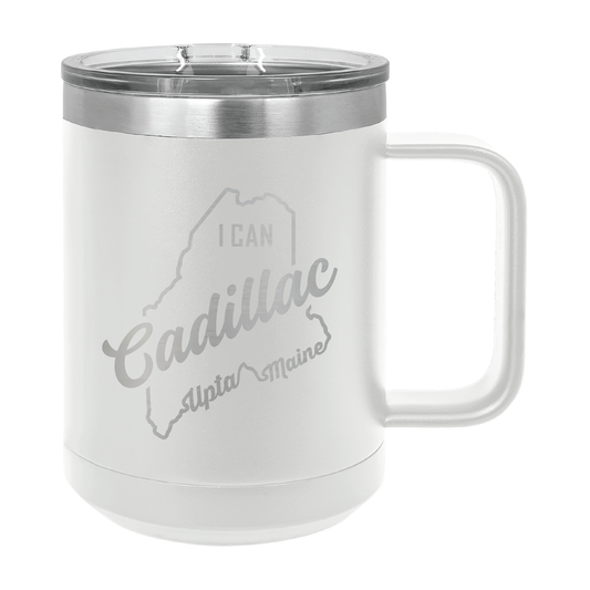 Polar Camel Travel Coffee Mug: Cadillac