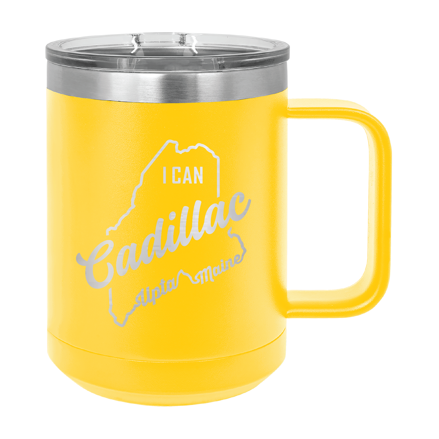 Polar Camel Travel Coffee Mug: Cadillac