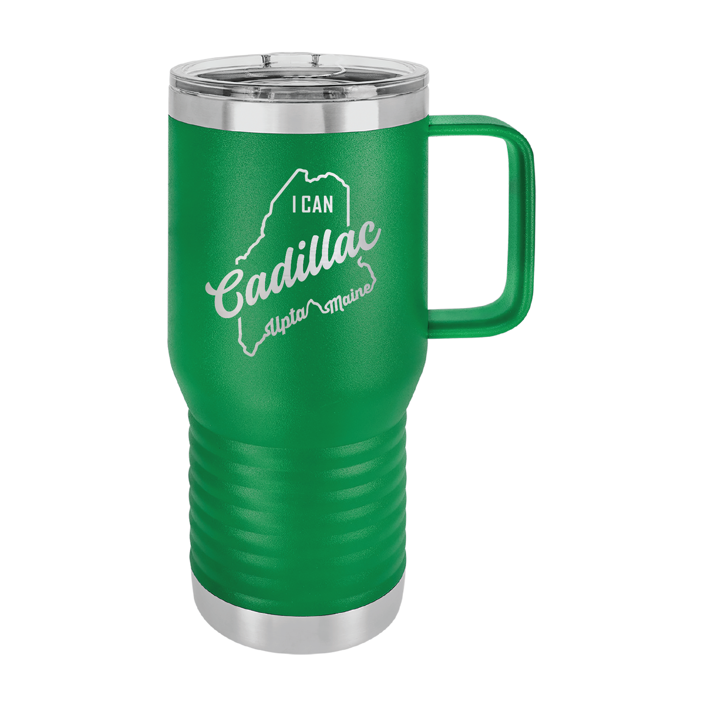 Polar Camel Travel Coffee Mug: Cadillac