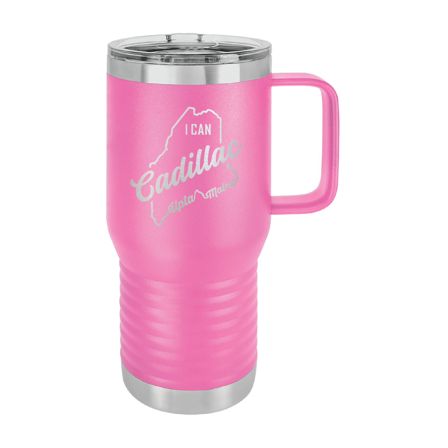 Polar Camel Travel Coffee Mug: Cadillac