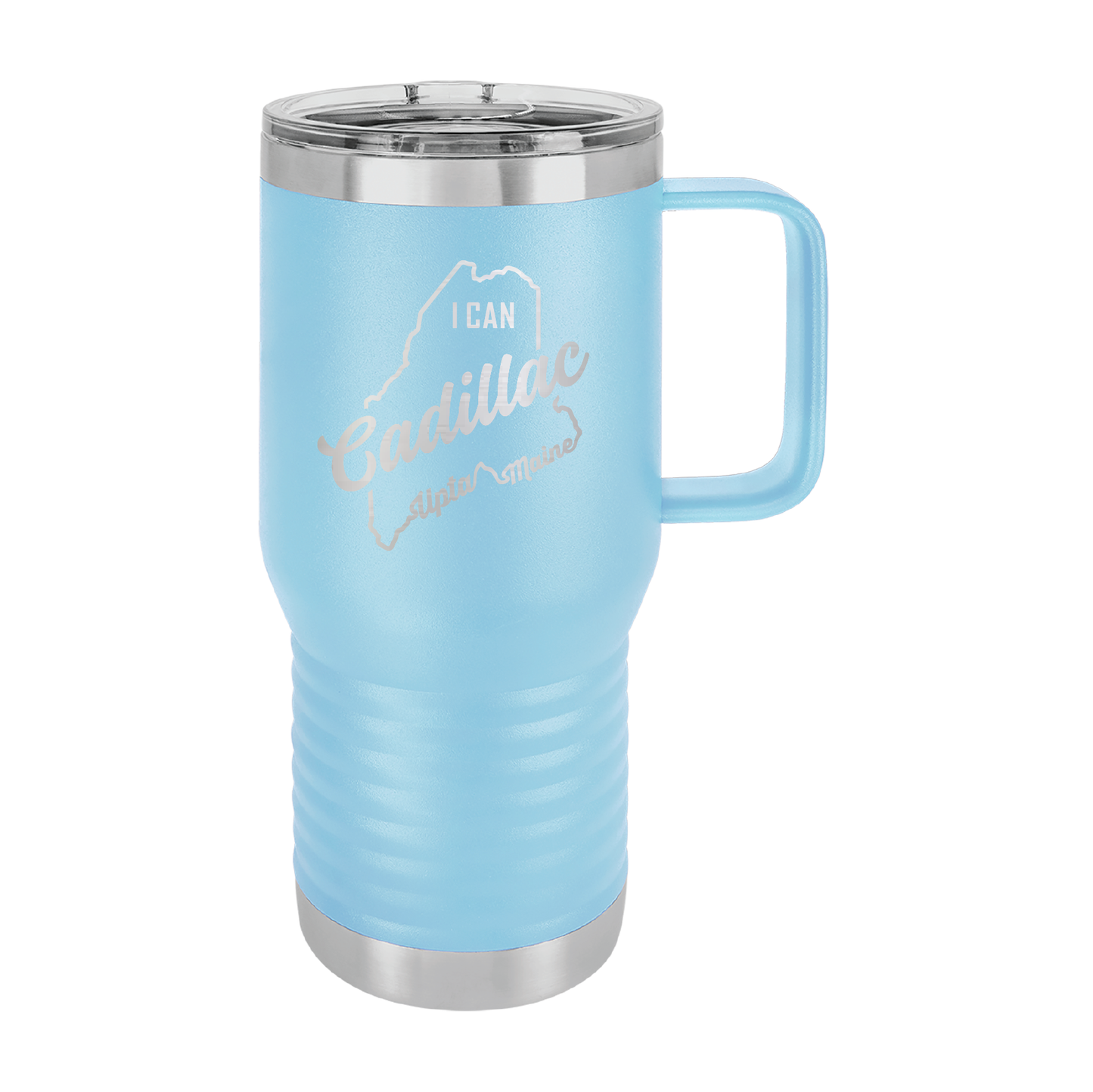 Polar Camel Travel Coffee Mug: Cadillac