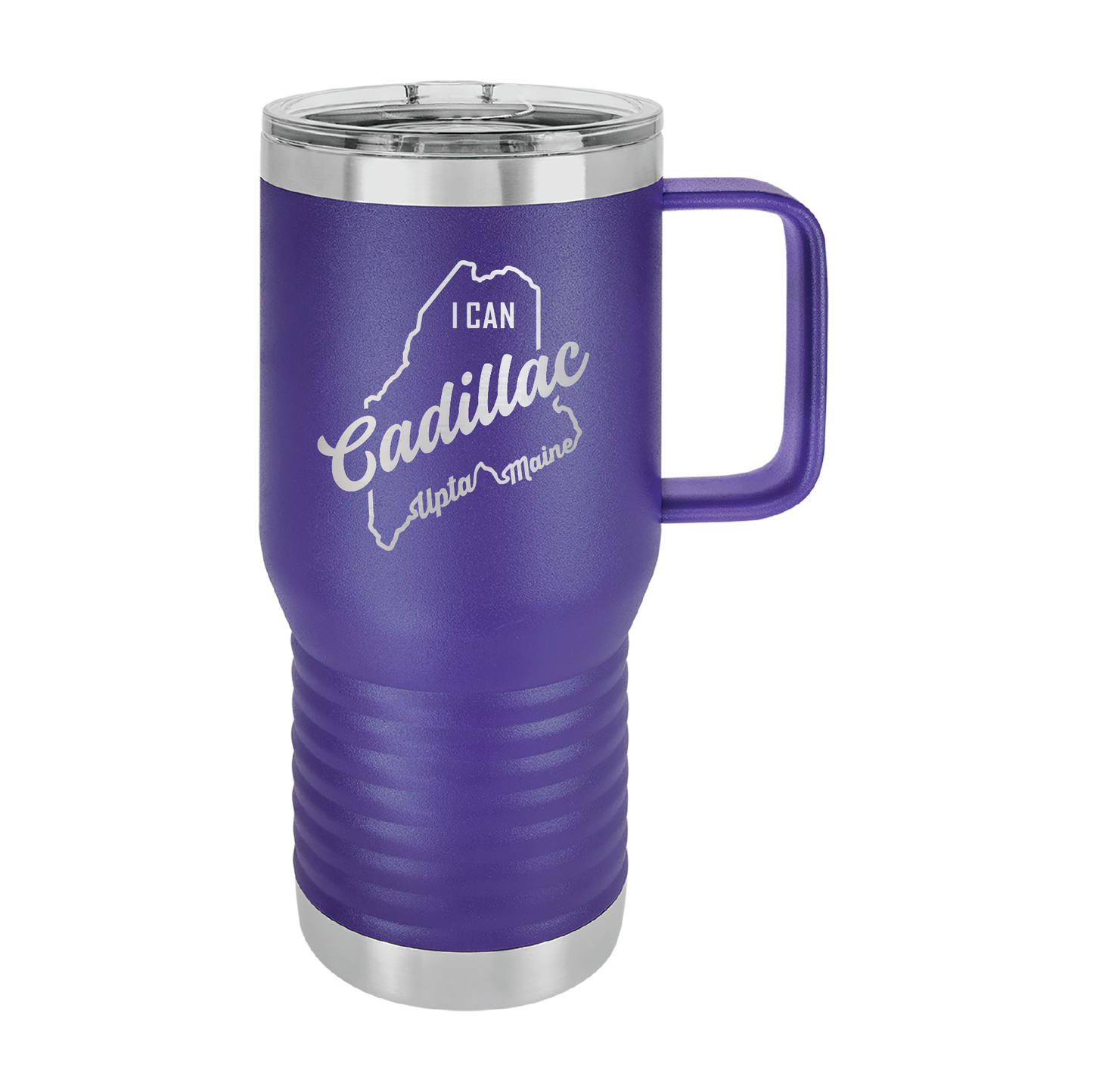 Polar Camel Travel Coffee Mug: Cadillac