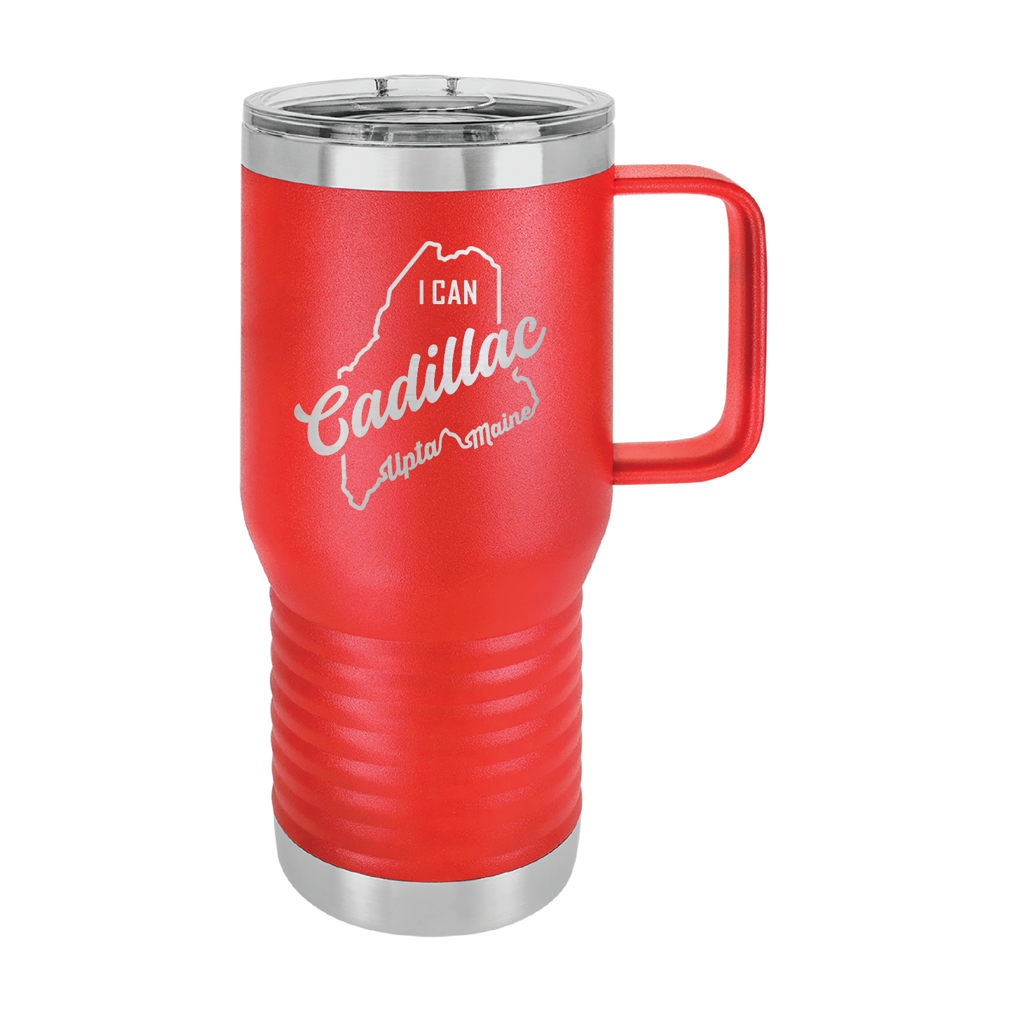 Polar Camel Travel Coffee Mug: Cadillac