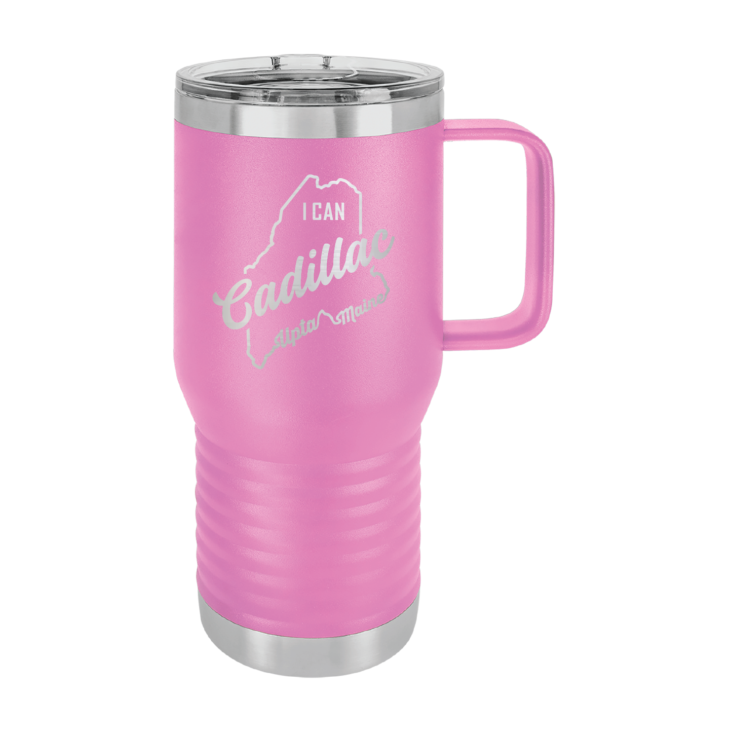 Polar Camel Travel Coffee Mug: Cadillac