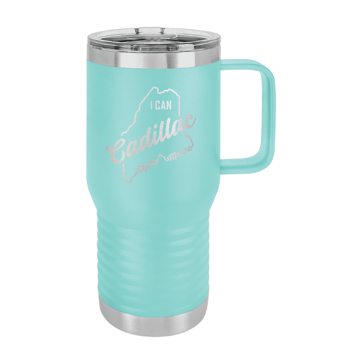 Polar Camel Travel Coffee Mug: Cadillac