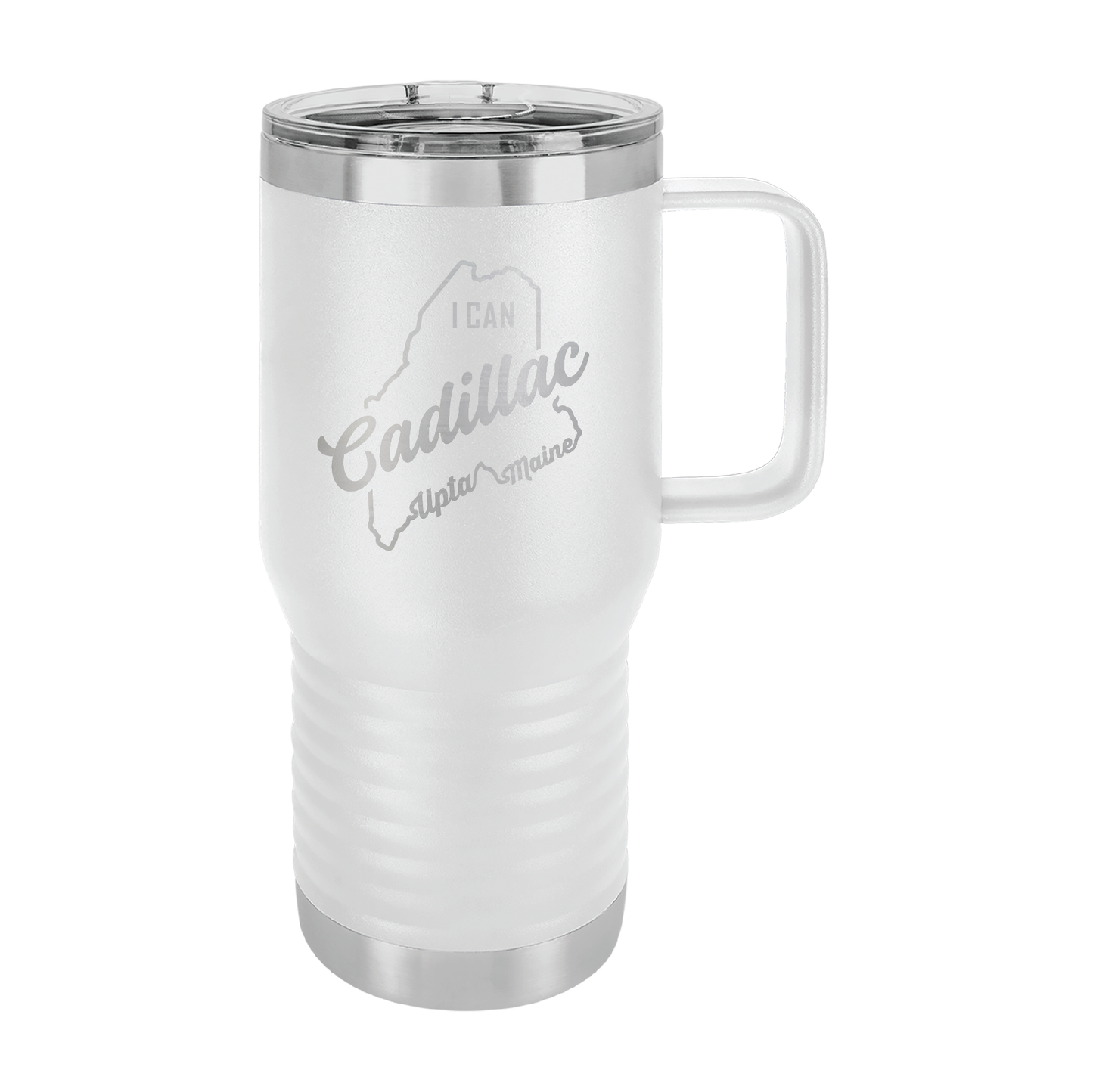 Polar Camel Travel Coffee Mug: Cadillac