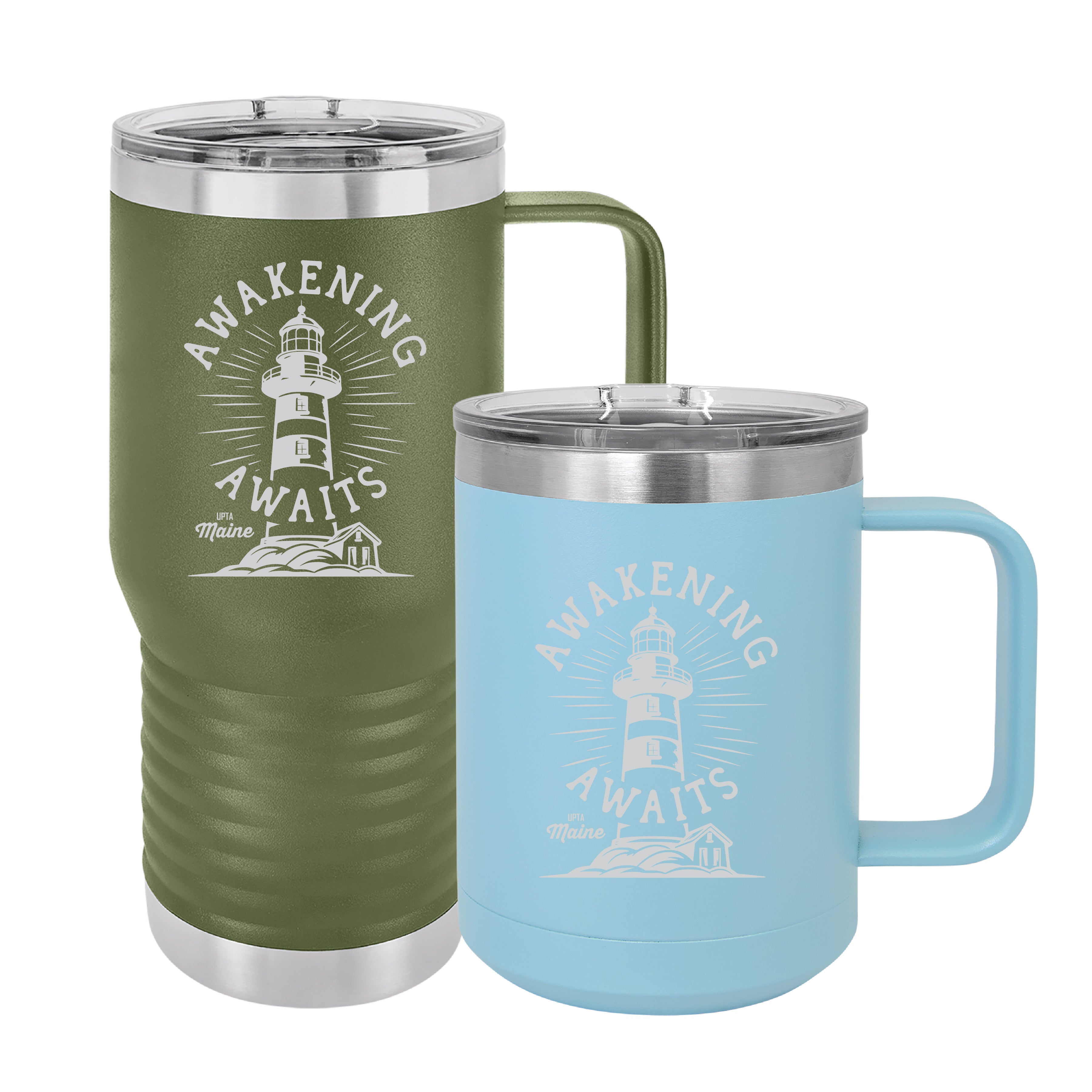 Polar Camel Travel Coffee Mug: Awakening Awaits