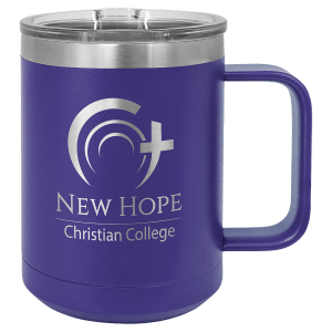 Purple Polar Camel 15 oz. Coffee Mug with Clear Slider Lid