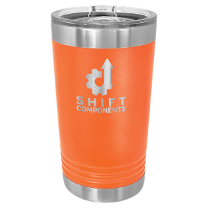 Orange Polar Camel Pint with Clear Slider Lid