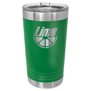 Green Polar Camel Pint with Clear Slider Lid