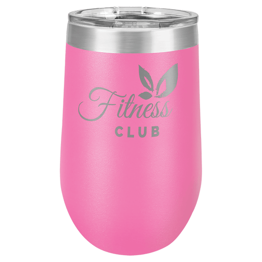 Pink 16 oz. Polar Camel Stemless Tumbler with Clear Lid