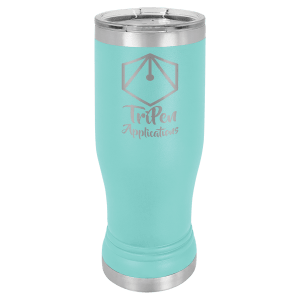 Teal Polar Camel 14 oz. Pilsner with Clear Lid