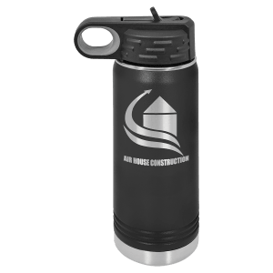 Black 20 oz. Polar Camel Powder Coated Water Bottle