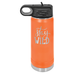 Orange 20 oz. Polar Camel Powder Coated Water Bottle