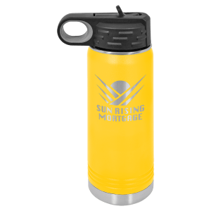 Yellow 20 oz. Polar Camel Powder Coated Water Bottle